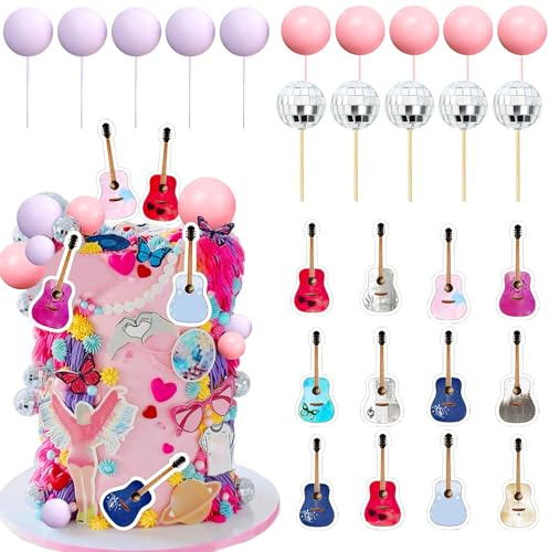 LaVenty Singer Birthday Cake Decoration Party Decorations Birthday Girls Theme Photo Backdrop Era Party Music Fans Lover Party Supplies