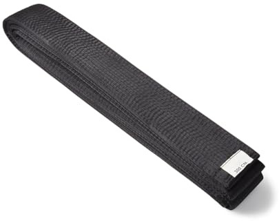 Kampsport professionell satin 5 cm brett svart bälte (karate, Judo,), Svart, 220cm