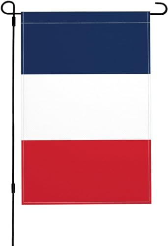 Bandera francesa pequeña de Francia, banderas de jardín de 12 x 18 pulgadas, de doble cara, resistentes a la intemperie, para decoración al aire libre (Francia)