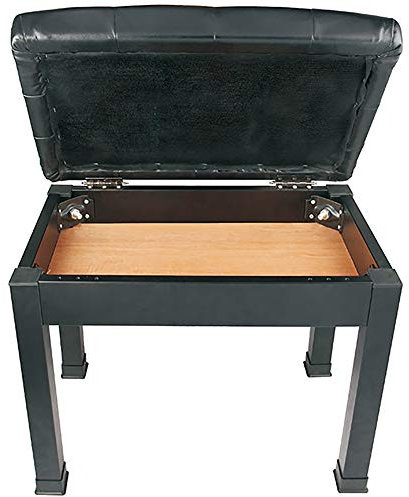 Klavierhocker, Keyboardbank, Klavierhocker Mit Aufbewahrung, Bücherbox, Brett, E-Piano-Hocker, Musikinstrumentenhocker (Schwarz, 54 X 34 X 45 cm)，Black-54x34x45cm