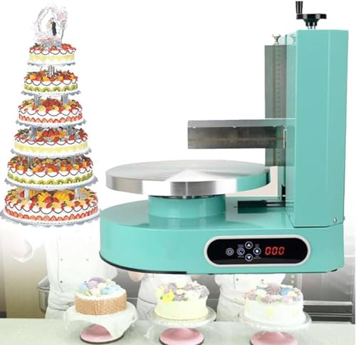 ZJLZJLO Automatic Cake Cream Spreading Machine, Cake Making Machine, Cake Icing Smoother Tool, for Making 4-12 Inch Cakes, Touch Screen Display,Green