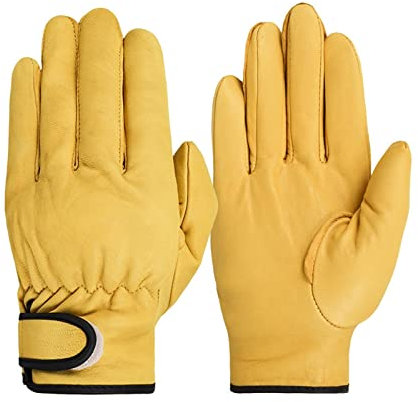 Gants soudeurs en cuir durables gants de soudage gants de soudage ignifuge gants résistants en cuir, Accessoires de soudage(B,Medium)