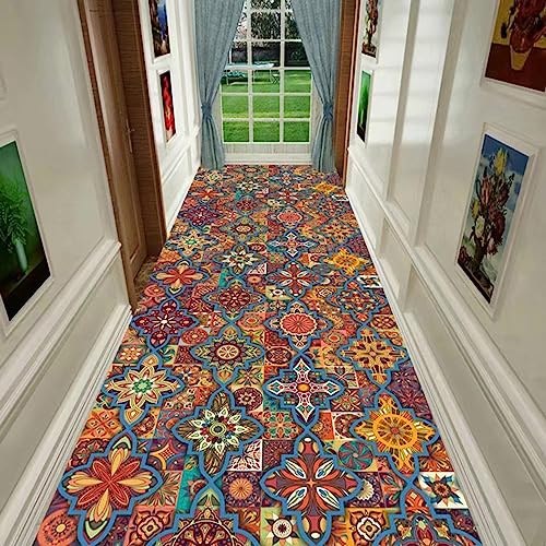 Passatoia antiscivolo lavabile extra lunga per scale da cucina 1 m x 5,5 m