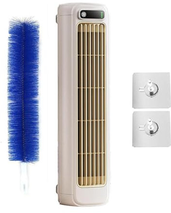 Silent Tower Fan Large Bedroom, Rechargeable Turbo Fan, Quiet Desk Cooling Standing Floor Fans, Portable Desk, With Slim Design Ultra Quiet Freestanding Cooling for Home Office Bedroom (White)