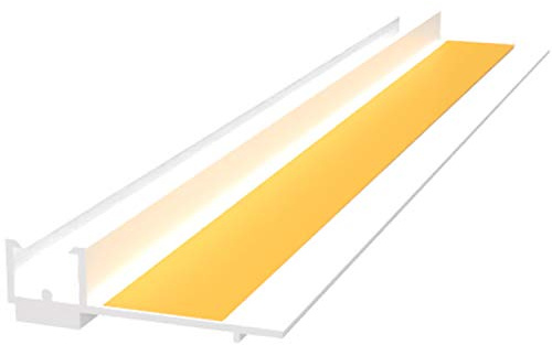 doitBau Anputzleiste – Putzabschlussleiste/Laibungsprofil – selbstklebendes Hart-PVC Profil mit 3 mm Dichtungsband – 1,4 m x 6 mm – 30 Stab = 42 m Gesamtlänge für Fenster & Türen Außen & Innen