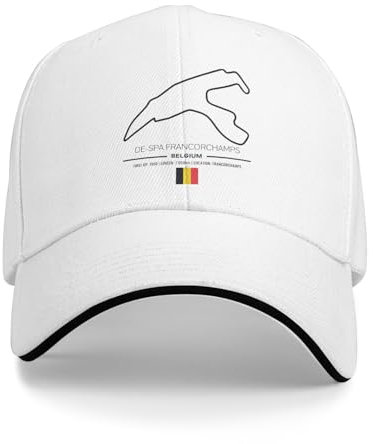 Para mantenerte Fresco en climas cálidos.Circuit de Spa-Francorchamps Records Cap Fashion Casual Baseball Caps Adjustable Hat Hip Hop Summer Unisex Baseball Hats ligero, Bien ventilado.