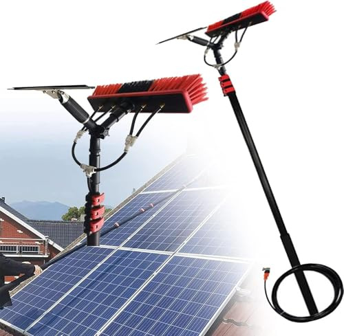 Outil De Nettoyage De Raclette De Vitres, Nettoyage De Panneaux Photovoltaïques De Panneaux Solaires, Kit De Nettoyage De Lave-vitres avec Rallonge, équipement De Lavage De VIT, 10.8m/36ft
