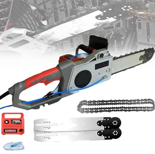 Scie À Béton Tronçonneuse 5800W/6500W Scie À Chaîne Électrique Pour Béton, Machine De Découpe De Mur En Béton, Tronçonneuse À Béton Électrique, Avec Système Anti-Poussière Alimenté Par Eau (48cm)