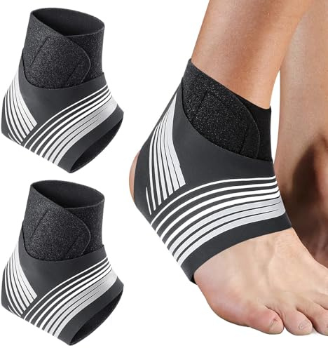 Xynovate Cavigliera Ortopedica, Sportiva Cavigliera Elasticizzata Cinghia per Stabilizzare e Prevenire Distorsioni, Supporto e Compressione per Infortuni Alla Caviglia(2 Unità M)