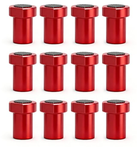 RANJIMA 12 Stück Bankhaken 20mm, Aluminiumlegierung Bankhaken Bench Dogs Bankstopps Bank-Hundeklemme, Holzbearbeitung Tisch Spannbacken zum Flachspannen Werkbank Hobelbank Zubehör für 20 mm Hundeloch