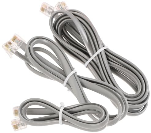 SMASOLO 3 pezzi Cavo Prolunga Telefono Fisso PC Cavi Resistenti Anticorrosione per Casa e Ufficio