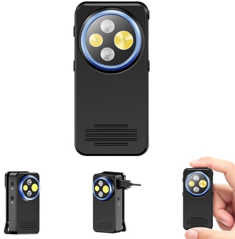 FINIBO Mini LED Taschenlampe Aufladbar, Taschenlampe Klein mit Magnet Clip Blinklicht, 400 LM Led taschenlampe usb aufladbar für Adventure Light, Stirnlampe Einsatz, Camping, Läufer, Notfall