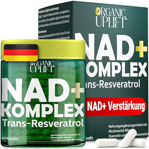 NAD+ Resveratrol Ergänzung 900 mg – NAD Plus Komplex, NMN-Alternative für Energie & Anti-Aging, Liposomale NAD+ Kapseln mit Hoher Bioverfügbarkeit, Laborgeprüft, Vegan, 90 Kapseln (3 Monate Vorrat)