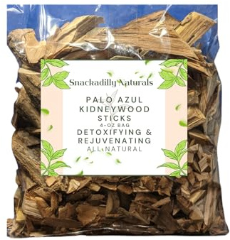 Palo Azul Tea - 4oz Loose Blue Kidney Wood Tea - Naturally Detoxifying - Eysenhardtia polystachya, Resealable Bag, Blue Stick Brought To You By Snackadilly
