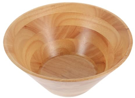 Toyvian Saladier Bois Conique en Bois Naturel Grosse Capacité pour Mélanger Aliments Bol à Pain Polyvalent pour Maisons et Restaurants