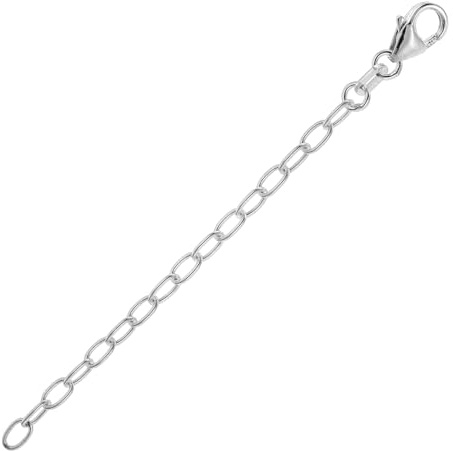 trendor förlängningskedja silver 925 vidkankare 7 cm 21665 | praktisk förlängningskedja för kvinnor och män, med bred ankardesign,