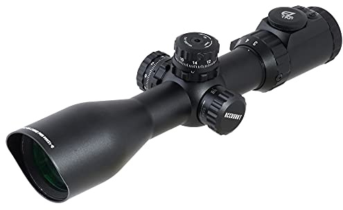 UTG Zielfernrohr 30mm Swat 3-12x44 Compact IE Scope With AO, 36 Colors EZ TAP, MS Rings, Schwarz, SCP3-UM312AOIEW