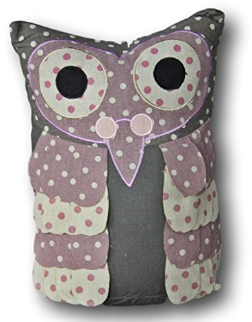 elbmöbel Türstopper Eule Eulenkissen rosa braun Kissen Punkte Doorstop + Füllung Deko