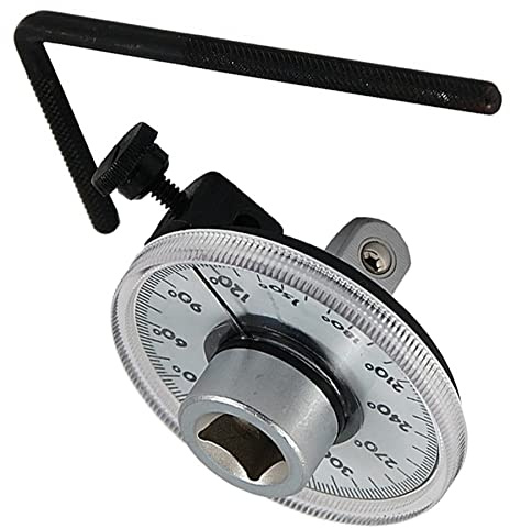 Dapetz ® 1/2 Drive Torque Angle Gauge Meter Wrench 0-360 Degrees Measuring Tool for Auto Car Repair Housing Car Garage with Holding Rod Which Helps The Gauge is in Position During use