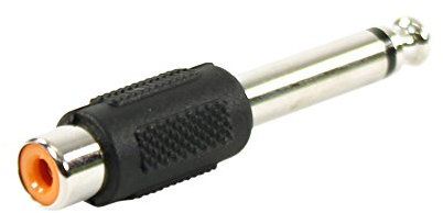 Plugger Adaptateur RCA femelle/Jack mâle mono Noir PLUADAPRF0JMMEAS