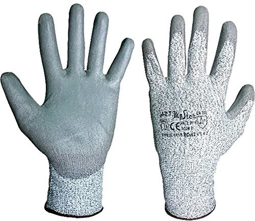 1 Pair Anti Cut Resistant Work Safety Gloves Builders Grip Protection Level 5 (M/8)