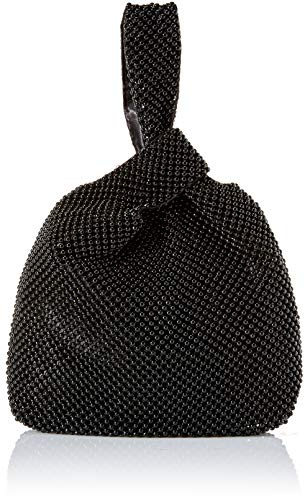 Jessica McClintock Women's Logan Mesh Evening Pouch Bag, Black, One Size
