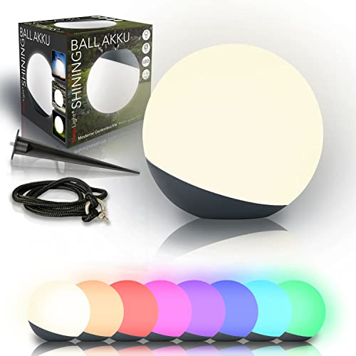 MegaLight LED Outdoor Lampe RGB | Outdoor Lampe Akku IP65-SCHUTZ | Outdoor Hängelampe 3in1 inkl. Erdspieß & Abhängeseil | Outdoor Leuchte