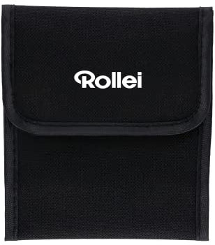 Rollei 3er Rundfiltertasche. Filtertasche in schwarz zur sicheren Aufbewahrung für 3 Schraubfilter bis zu 82mm Durchmesser.