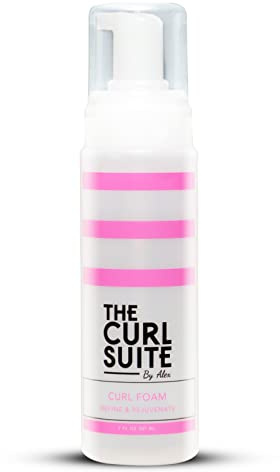 The Curl Suite Hydrating Curl Foam (7 Oz.), Anti-Frizz Formula for Women & Men with Frizzy, Wavy Hair, Volumizing & Frizz Control Hair Mousse for Curly Hair