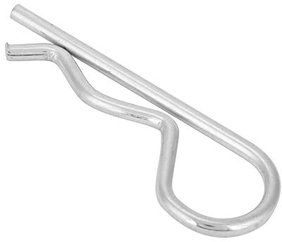 Yuecoom R Clips Goupilles Fendues, 10Pcs Goupilles à Ressort et Goupilles Fendues, R Clips Goupilles de Retenue Zinguées Pinces à Ressort pour Attelage, Tracteursépingle à Cheveux (4 * 75mm)