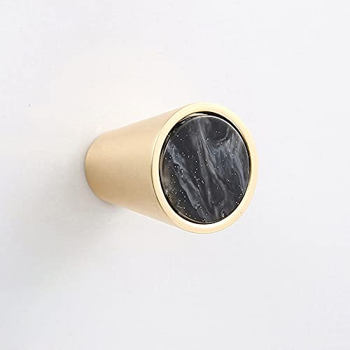 COTBY Möbelgriffe Knöpfe Schrankgriffe aus Zinklegierung Marmor Kristall Gold Griffe Schrank Kommode Schubladengriffe Durchmesser 25 cm (4,Gold 1)