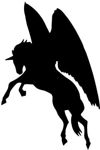 10,7 * 16 CM Pegasus Einhorn Fliegendes Pferd Auto Styling Aufkleber Kreative Vinyl Auto Körper Aufkleber