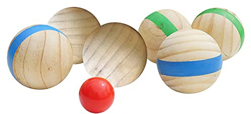 Firulab Bolas de Petanca - Juego de Bolas de bochas de Madera - Bocce Ball, Bocce Pallino Balls Reemplazo para Mejorar el Pensamiento, la precisión, la precisión, Las Habilidades de coordinación