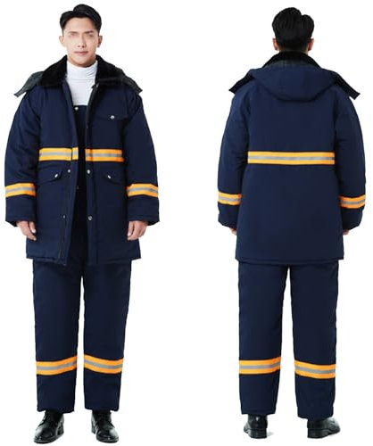 Gepolsterter Arbeitsoverall für Herren Overall Mehrere Taschen Arbeitskleidung Winter Warm Overalls Overall Hose Gefüttert (DE/NL/SE/PL, Alphanumerisch, 3XL, Regular, Regular, clothes +pants suit)