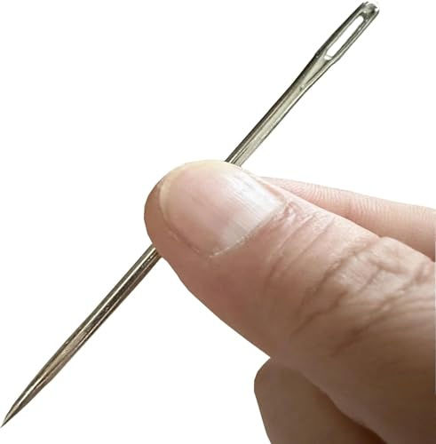 Professional Upholstery Needle 3mm Thickness, Big Eye Hand Sewing Needles for Stitching and Crafting Projects. (12 Inch X 1)