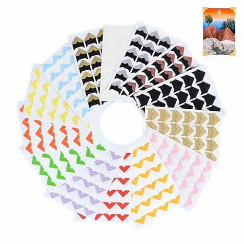 XCVCVB 336 Stück Fotoecken Selbstklebend Fotoecken Aufkleber Selbstklebend Album für Aufkleber DIY Fotokleber Selbstklebende Aufkleber für Fotoecken für Scrapbooking Tagebuch Schlafzimmer Mehrfarbig