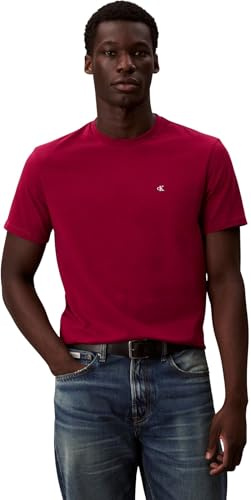 Calvin Klein jeans herr SS klassiska monogram T-tröja LV04RD254G t-shirts, röd (rödbetor), M, Röd (rödbetoröd), M