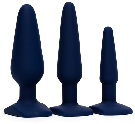 Lovehoney Booty Bound Butt Plug Kit | 3 Piece Silicone Anal Training Set | Butt Plugs for Men, Women & Couples | Anal Sex Toys for Beginners | Small, Medium & Large | Prostate Massager Tools Adult Toy
