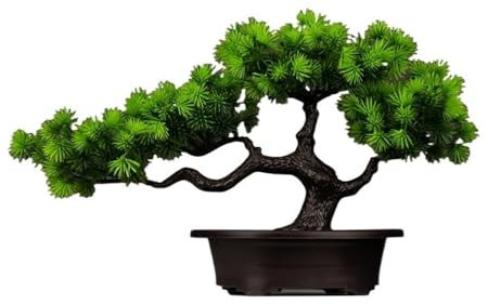 FAJNUZI2024 Künstliche Bonsai Künstliche Kiefer Pflanzen Bonsai Gefälschte Baum Ornamente Kunststoff Landschaft Simulation Baum for Home Zimmer Dekoration Kunstbaum Bonsai