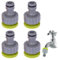 NHQZ 4 Piezas Kit de conexión de grifo, manguera de jardín, conectores rápidos, manguera de agua de jardín, conectores rápidos, accesorios de manguera de riego, verde