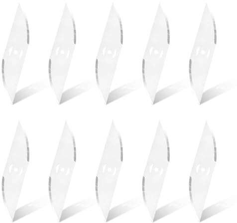 Lot de 10 lames de rechange en métal pour coupe-bordure - Accessoires en métal - Lames de rechange pour tondeuse à gazon électrique - Outils de jardin (B)