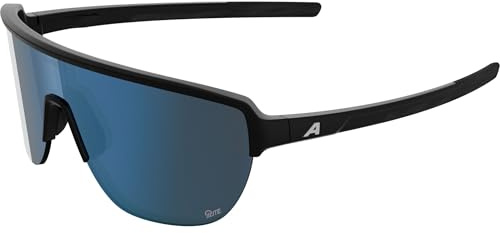 ALPINA RAM II Q-LITE – sportglasögon för kvinnor och män, med förstärkta kontrastlinser, lätta och okrossbara, för cykling, löpning eller utomhusaktiviteter - black matt (blue) - M