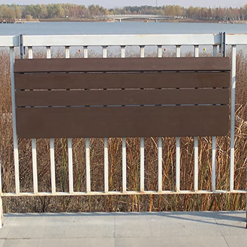 Table de Balcon réglable en Bois Massif – Table de Bar d'extérieur pour terrasse et Piscine, Table Basse Pliable avec Balustrade, Bureau Polyvalent pour Ordinateur Portable et Support pour p