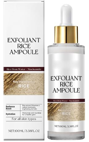 Peel Shot Glow Rice Ampoule Duo,Exfoliante De Arroz Blanco Y Negro,Peeling Exfoliante Facial,para todos los tipos de piel