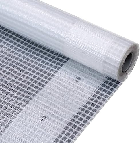 Telone di copertura con occhielli, impermeabile, con occhielli, telone Leno, bianco, 4 x 3 m, 260 g/m², per mobili da giardino, legno, piscina, trampolino auto