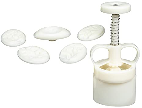 DOITOOL Molde para Pastel de Luna Prensado a Mano, 1 Set Patrón Mei Flor Bambú Ciruelo Yuan Bao, Molde para Hornear Reutilizable, Fácil de Limpiar, Herramienta para Repostería DIY