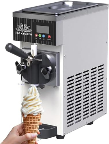 Commercial Ice Cream Machine, Soft Serve Maker for Single Flavor Production, Efficient & Durable for Ice Cream Shops, Restaurants, and Catering Services