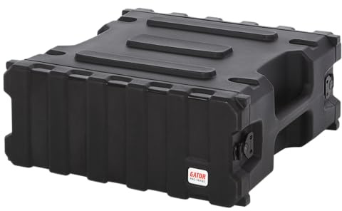 Gator Cases Pro Series Rotationally Molded 4U Rack Case with Standard 19 Depth; Made in USA (G-PRO-4U-19), Black