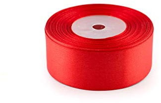 Creativery 32m Satinband 38mm (055 rot) // Schleifenband einseitiges Hochzeit Taufe Deko Band Dekoband Geschenkband 40mm 4cm