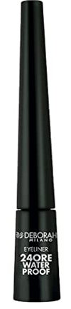Deborah Milano - Eyeliner 24 Ore Waterproof a Lunga Tenuta e No Transfer, Dona un Finish Brillante e Ultra-Precisione agli Occhi, Nero, 2.9 gr, Pastello